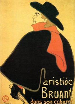  Impresionista Arte - Aristede Bruand en Su Cabaret postimpresionista Henri de Toulouse Lautrec